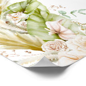 Delicate Pampa's Neem een pew Wedding Seat Grafiek Poster (Hoek)