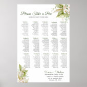 Delicate Pampa's Neem een pew Wedding Seat Grafiek Poster (Voorkant)