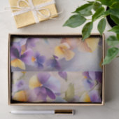Delicate Pansy Flowers in Zachte Waterverf Tissuepapier (Geschenk)