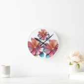 Delicate Paper Petal Bloom Ronde Klok (Huis)