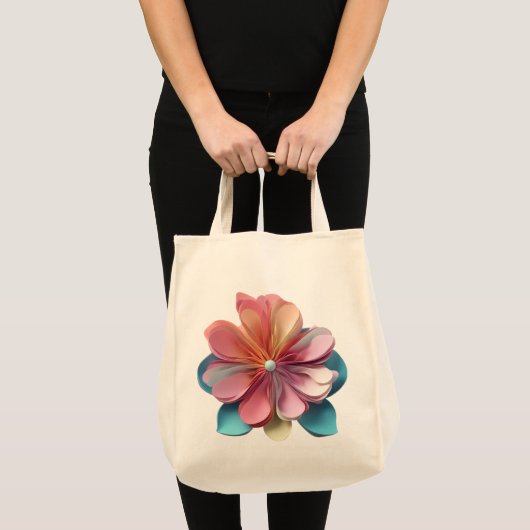 Delicate Paper Petal Bloom Tote Bag (Voorkant (product))
