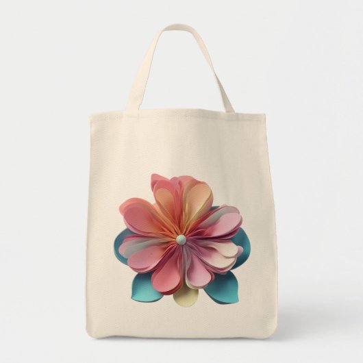 Delicate Paper Petal Bloom Tote Bag (Voorkant)