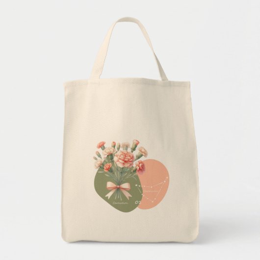 Delicate Pastel Anjer Steenbok Constellation Tote Bag (Voorkant)