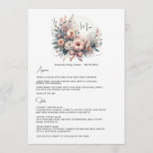 Delicate Pastel Bloemen Boog Bloemige Baby Shower Menu (Voorkant)