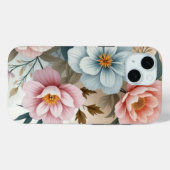 Delicate Pastel Bloemenpatroon Case-Mate iPhone Case (Achterkant (horizontaal))