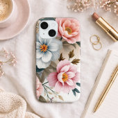 Delicate Pastel Bloemenpatroon Case-Mate iPhone Case