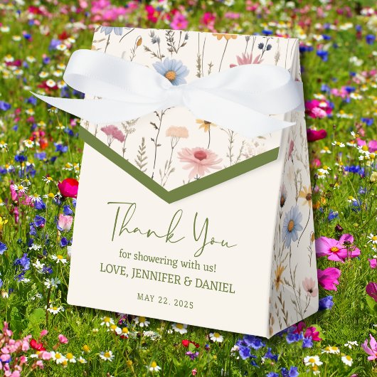 Delicate Pastel Boho Floral Baby shower Bedankdoosjes