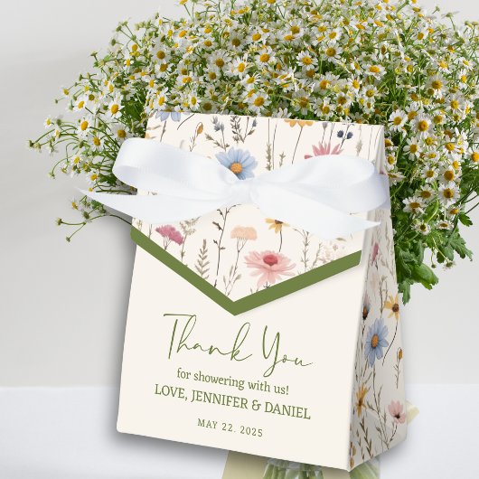 Delicate Pastel Boho Floral Baby shower Bedankdoosjes