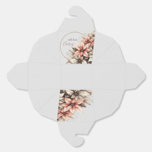 Delicate Pastel Floral Gift Box Bedankdoosjes (Ongevouwen)