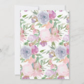 Delicate Pastel Florals Waterverf Vrijgezellenfees Kaart (Achterkant)