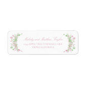 Delicate Pastel French Flora Wedding  Etiket (Voorkant)