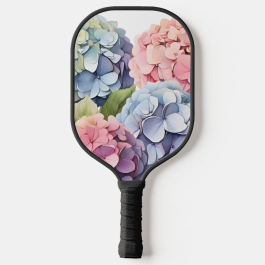 Delicate Pastel Hydrangea Bloemen Pickleball Paddle (Achterkant)