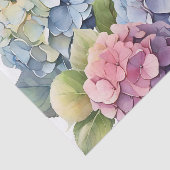 Delicate Pastel Hydrangea Bloemen Tissuepapier (Detail)