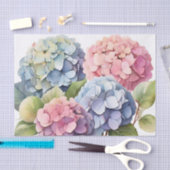 Delicate Pastel Hydrangea Bloemen Tissuepapier (Craft)