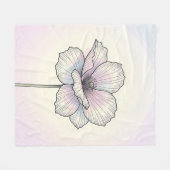 Delicate Pastel Klaproos Bloem Fleece Deken (Voorkant (Horizontaal))