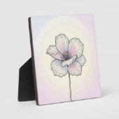 Delicate Pastel Klaproos Bloem Fotoplaat (Voorkant)