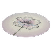 Delicate Pastel Klaproos Bloem Snijplank (Hoek)