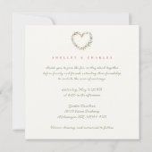 Delicate Pastel Pink Romantic Heart-Shape Wreath Kaart (Achterkant)