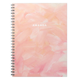 Delicate pastel roze geschilderd. Zachte blush bru Notitieboek