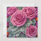 Delicate Pastel Roze Trouwrozen  Kaart (Voorkant)