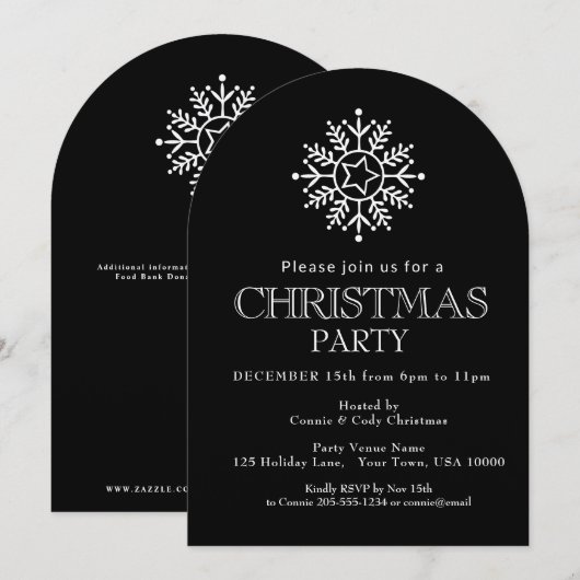 Delicate Pastel Swirls Christmas Ornament Party Kaart (Voorkant / Achterkant)