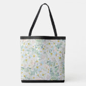 Delicate pastel Waterverf madeliefjes Tote Bag (Voorkant)