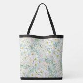 Delicate pastel Waterverf madeliefjes Tote Bag (Achterkant)