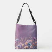 Delicate Pastel Wilde Bloemen Lentepersonalisatie  Crossbody Tas (Achterkant)