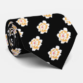 DELICATE PASTEL YELLOW PEONY PATTERN STROPDAS (Opgerold)
