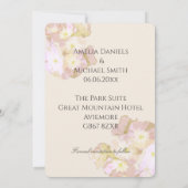 Delicate Pastel Zomer Bloem Foto Bewaar de Datum Save The Date (Achterkant)