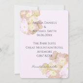 Delicate Pastel Zomer Bloem Foto Bewaar de Datum Save The Date (Achterkant)
