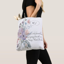 Delicate Pastelbloemen Tote Bag