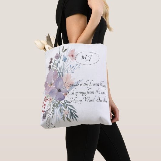 Delicate Pastelbloemen Tote Bag (Dichtbij)