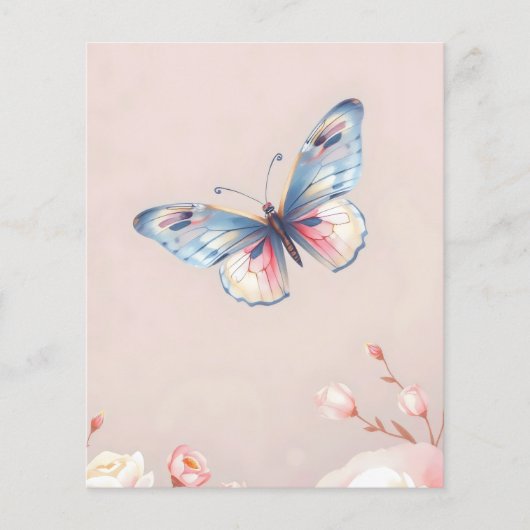delicate pastelvlinder flyer (Voorkant)