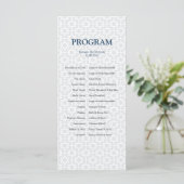 Delicate Patterned Bar/Bat Mitzvah-programma Programmakaart (Staand voorkant)