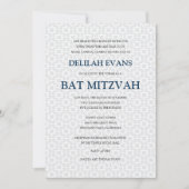 Delicate Patterned Bat Mitzvah Kaart (Voorkant)