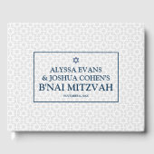 Delicate Patterned B'nai Mitzvah Gastenboek (Voorkant)