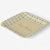 Delicate Patterned Designer Square Papieren Bordje (Gebogen)