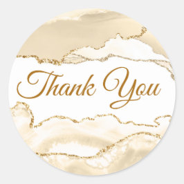 Delicate Peach Agaat Dank u Sticker