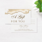 Delicate Peach Agaat Gift Kaart (Bureau)