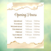 Delicate Peach Agaat Openingstijden Venster Cling Raamsticker (Vel 3)