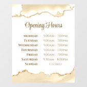 Delicate Peach Agaat Openingstijden Venster Cling Raamsticker (Vel)