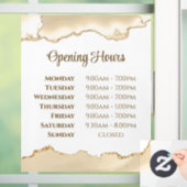 Delicate Peach Agaat Openingstijden Venster Cling Raamsticker (Huis)