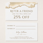 Delicate Peach Agaat Referral Kaart (Voorkant /achterkant)