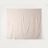 Delicate Peach bruiloft foto achtergrond wandtapij Wandkleed (Voorkant (horizontaal))