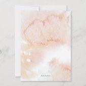 Delicate Peach Floral Baby shower uitnodiging (Achterkant)