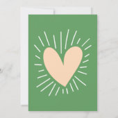 Delicate Peach & Mint Green Retro Wavy Kaart (Achterkant)