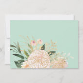 Delicate Peony bouquet zomerbruiloft bedankt Kaart (Achterkant)