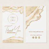 delicate perzik agaat bijsluiter visitekaartje (Voorkant /achterkant)