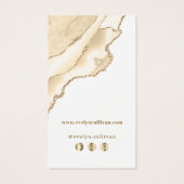 delicate perzik agaat bijsluiter visitekaartje (Achterkant)